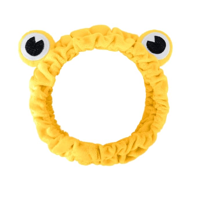 Jowmoy yellow Frog Eye Elastic Headband by Jowmoy