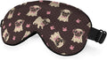 Cartoon Pug Sleep Mask Eye Mask Puppy Bow Tie Glasses Dog Animal Sleep Mask by Unknown
