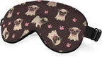 Cartoon Pug Sleep Mask Eye Mask Puppy Bow Tie Glasses Dog Animal Sleep Mask by Unknown