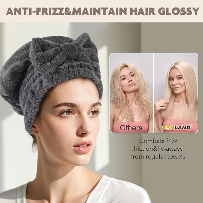 SUNLAND Large Microfiber Hair Drying Caps - Image 4