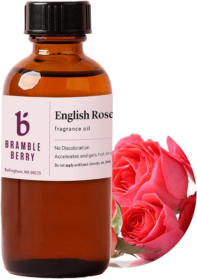 Bramble Berry English Rose Fragrance Oil 2 oz | Classic Rose Scent by BrambleBerry