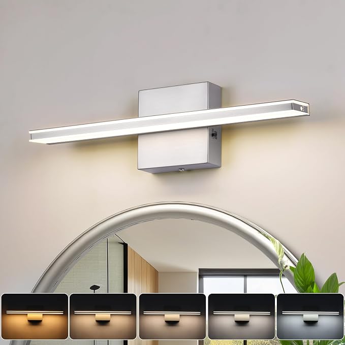LED Brushed Nickel Vanity Lights by BRIVOLART