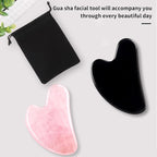 Gua Sha Facial Tools 2 Pack, Natural Jade Guasha Tool - Image 6