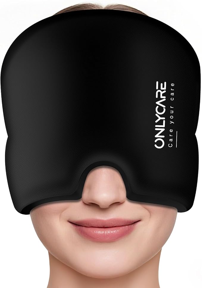 ONLYCARE Migraine Relief Cap, Soothing Migraine Mask, Upgraded Odorless Gel Ice by ONLYCARELLC