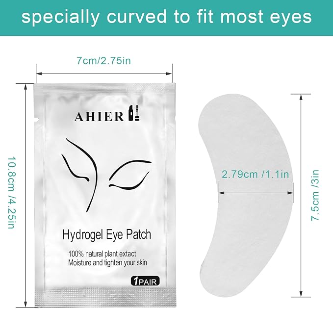 AHIER Eyepads Eyelash Extensions Lint Free, 100 Pairs Set Eye Pads - Image 3