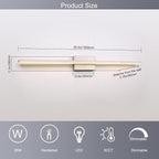 39.4 inch Brushed Nickel Bathroom Vanity Light Bar 5CCT Dimmable Bathroom Light - Image 5