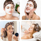 Spa Headbands for Washing Face Wristband Set Sponge Makeup Skincare Headband - Image 3