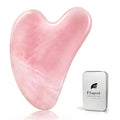 Flagest Gua Sha Rose Quartz Massage Tool, Facial Tool by Flagest