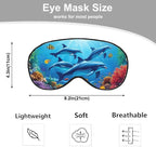 Dolphin Eye Mask Sleeping Mask Sea Fish Coral Whale Starfish Ocean World Sleep - Image 2