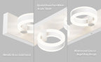 LED Bathroom Light Fixtures, 33inch White Vanity Lights, Modern 4 Light Acrylic - Image 3