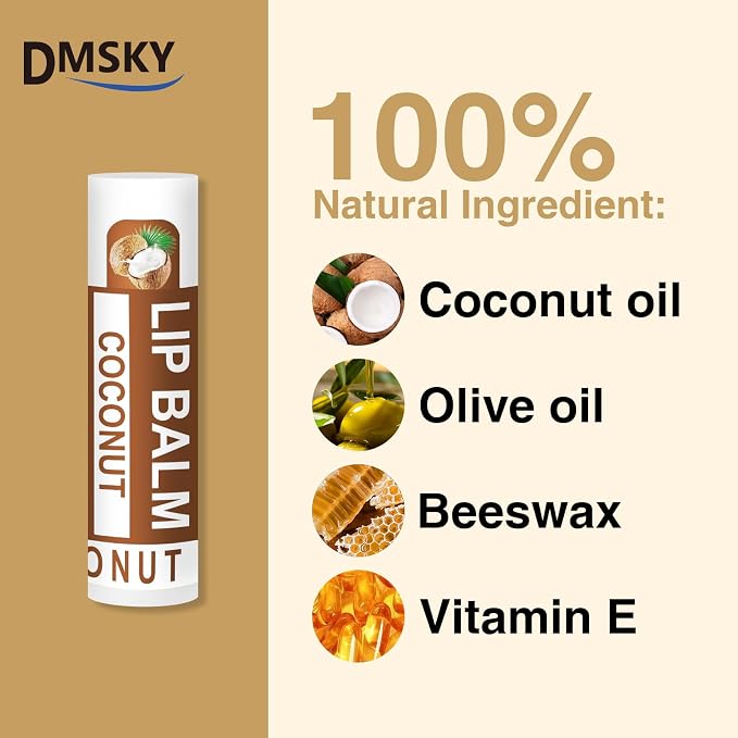 DMSKY 120 Pack Lip Balm, Natural Lip Balm Bulk - Image 3