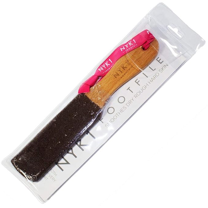 NYK1 Smoothie Foot File Natural Curved Wood, Eliminates Dry Scratchy Hardened - Image 3