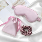 Silk Satin Sleeping Eye Mask, Light Purple Sleep Eye Mask Night Blindfold - Image 4