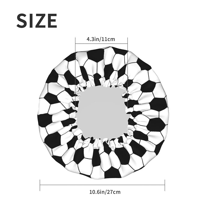 Sport Football Pattern Shower Cap - Image 5