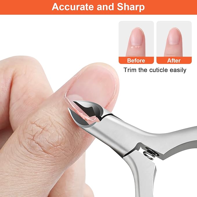 CGBE Cuticle Trimmer, 3/4 Jaw Extremely Sharp Cuticle Nippers, Professional - Image 4