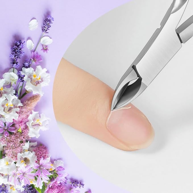 Nail Cuticle Trimmer with Cuticle Pusher Tool. Cuticle Nippers Professional and - Image 6