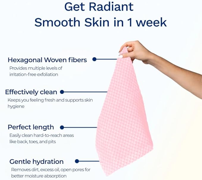 Sima Brand Exfoliating Washcloth Face & Body Scrub Towel - Image 6