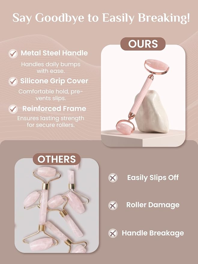 Rena Chris Gua Sha and Face Roller Set: Anti-Breakage Jade Roller - Image 5