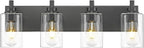 4-Light Bathroom Light Fixtures, Modern Vanity Lighting Fixtures Over Mirror by Metwet