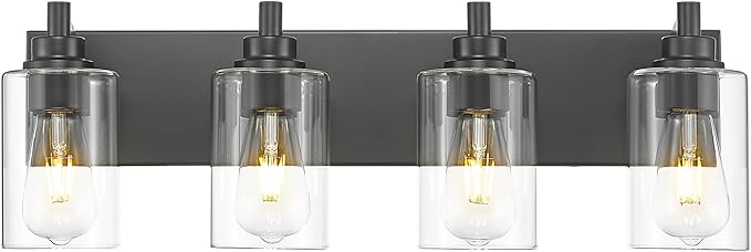 4-Light Bathroom Light Fixtures, Modern Vanity Lighting Fixtures Over Mirror by Metwet