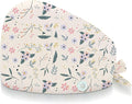 Adjustable Scrub Cap with Buttons & Sweatband, Working Hat with Elastic Tie Back by Unknown
