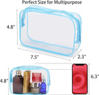 Tbestmax 10 Pcs Clear Cosmetic Bags Makeup Bags Portable Waterproof Travel - Image 2