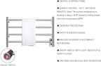 HEATGENE Towel Warmer 4 Bar Towel Dryer Wall-Mounted Plug-in Bath Towel Heater - Image 5