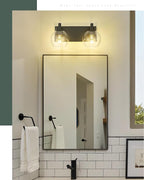 Bathroom Light Fixtures, 2 Light Matte Black Vanity Light, Modern Wall Sconces - Image 5