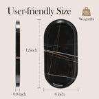 Koville Natural Black Marble Tray, Catchall - Image 3