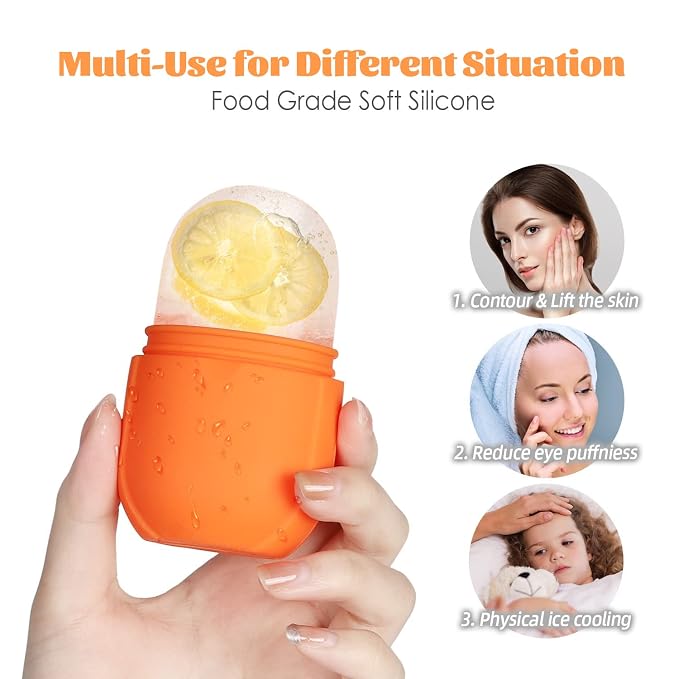 Ice Roller for Face and Eye, Gua Sha Facial Tools, Puffiness Relief Ice Roller - Image 5