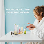 BBK Bathroom Vanity Tray 11.8 in- 2 Pack Silicone Bathroom Tray - Image 4