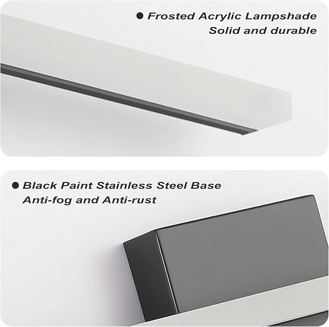Combuh LED Bathroom Light Fixtures Over Mirror 24 Inch 14W, Modern IP44 Wall - Image 8