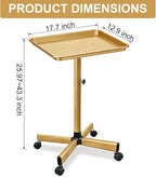 Salon Rolling Tray, Height Adjustable Tattoo Tray Rolling Cart, Storage Utility - Image 2
