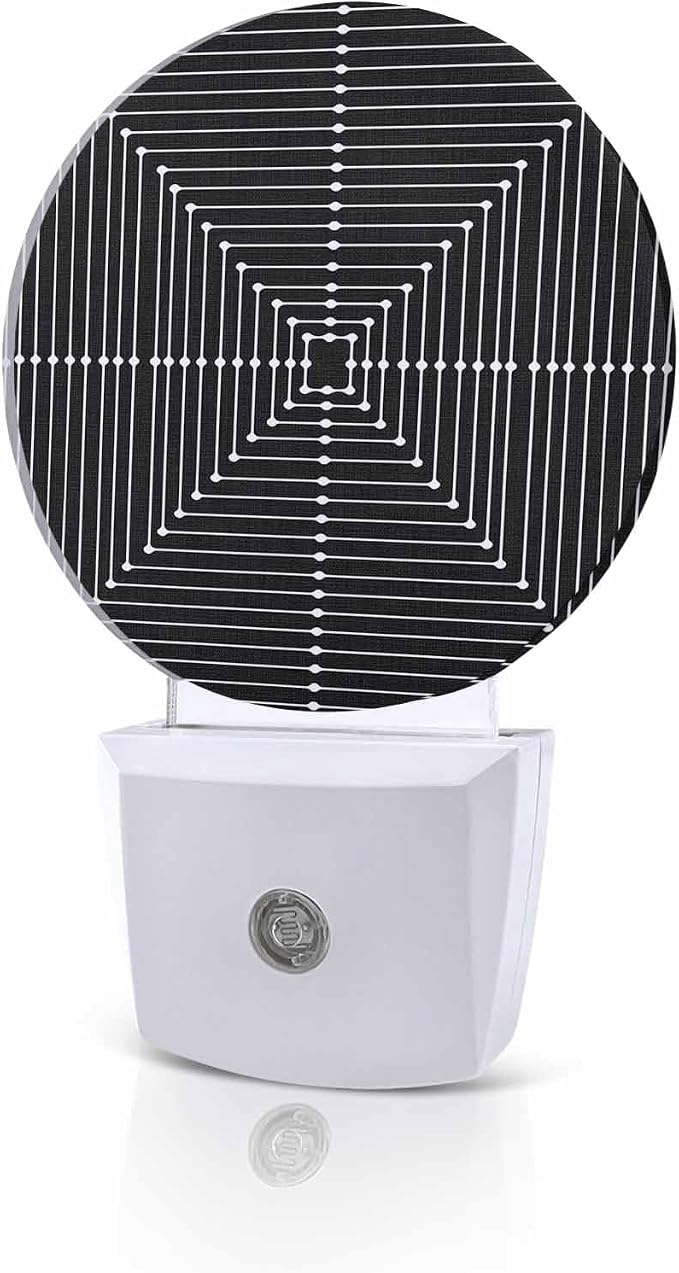 Night Lights Auto Sensor Black Aesthetic Night Light Lines Perspective Box by Home+L6
