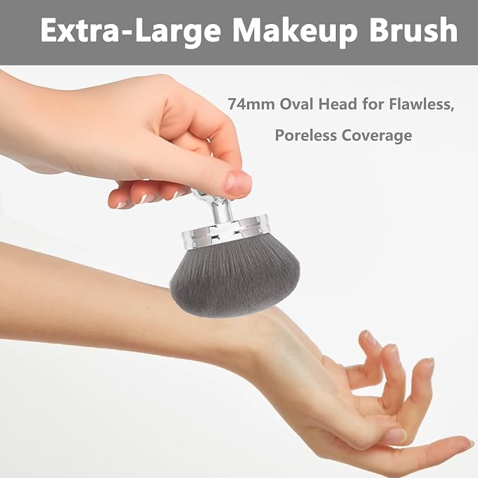 Body Makeup Brush Extra Large Oval Self Tanning Brush Multipurpose 74mm - Image 3