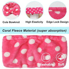 Shintop Sweet Super Soft Caroset Polka Dots Wash Cosmetic Headband Hairlace - Image 4