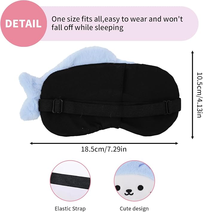 PERFECTSIGHT Sleep Eye Masks, Cute Sleep Eye Cover Lightweight Adjustable - Image 6