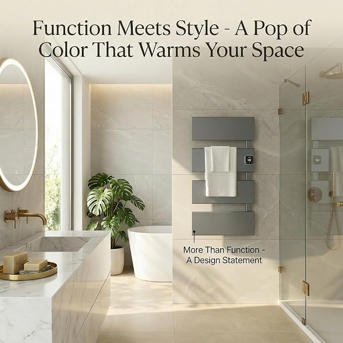 Electric Towel Warmer, Heated Towel Rack - Image 6