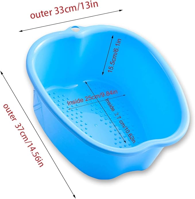 AXLOFO® Foot Soaking Bath Basin, Large Plastic Foot Soaking Tub, Feet Massage - Image 2