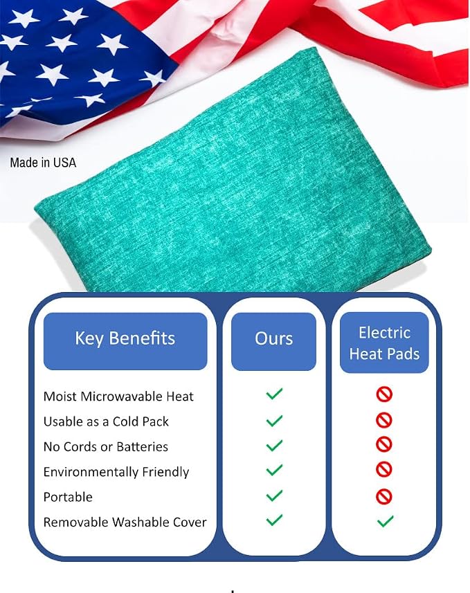 Microwavable Corn Filled Heating Pad and Cold Pack/Washable 100% Cotton Cover - Image 6