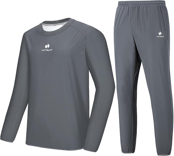 HOTSUIT Men Sauna Suit Sweat Suits Durable Gym Exercise Workout Jacket by HOTSUIT