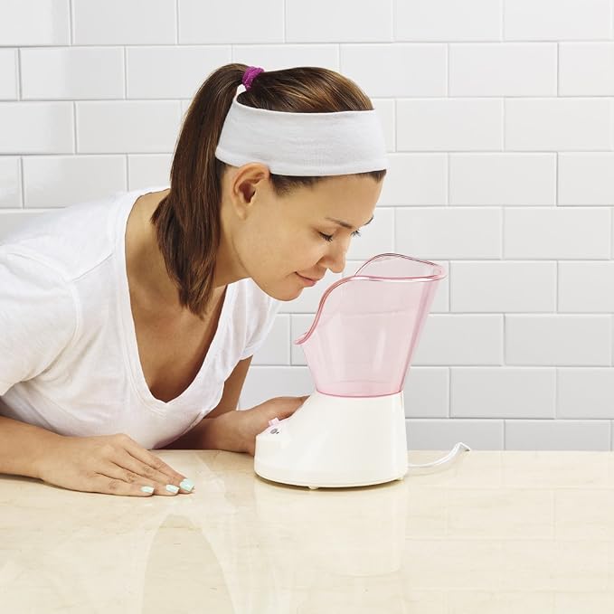 True Glow by Conair Moisturizing Mist Facial Sauna System; Pink / Cream - Image 6
