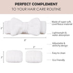 Ayesha White Spa Headband and Wristband Set - Image 2