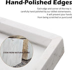 WORHE Italy Marble Vanity Tray for Jewelry, Towel Natural Modern Decorative - Image 7
