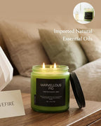 Fig Tree Home Scented Candles, 13oz Organic Soy Wax, 76-Hour Clean Burning - Image 6