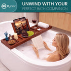 Bathtub Tray & Bath Tray for Tub – Expandable Bamboo Bath tub Tray, Bathtub - Image 7
