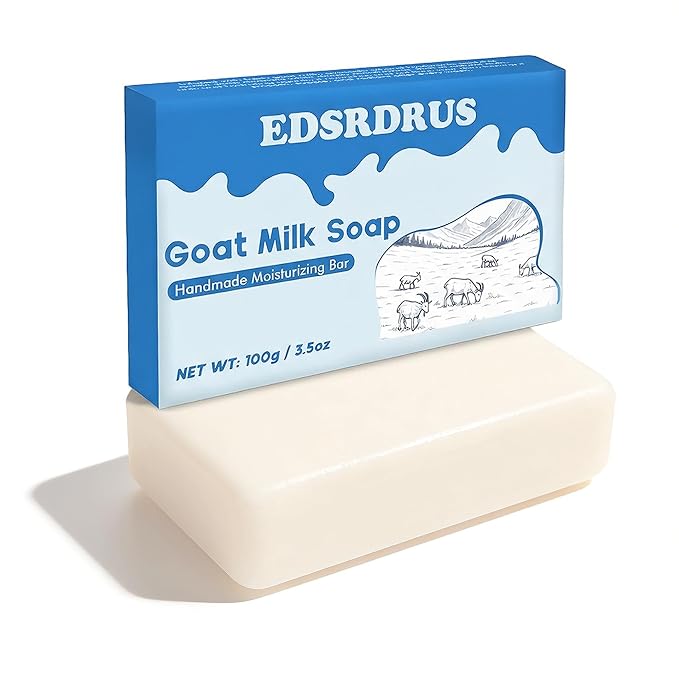 EDSRDRUS Goat Milk Soap Bars 3.5 oz, Glycerin Soap by EDSRDRUS