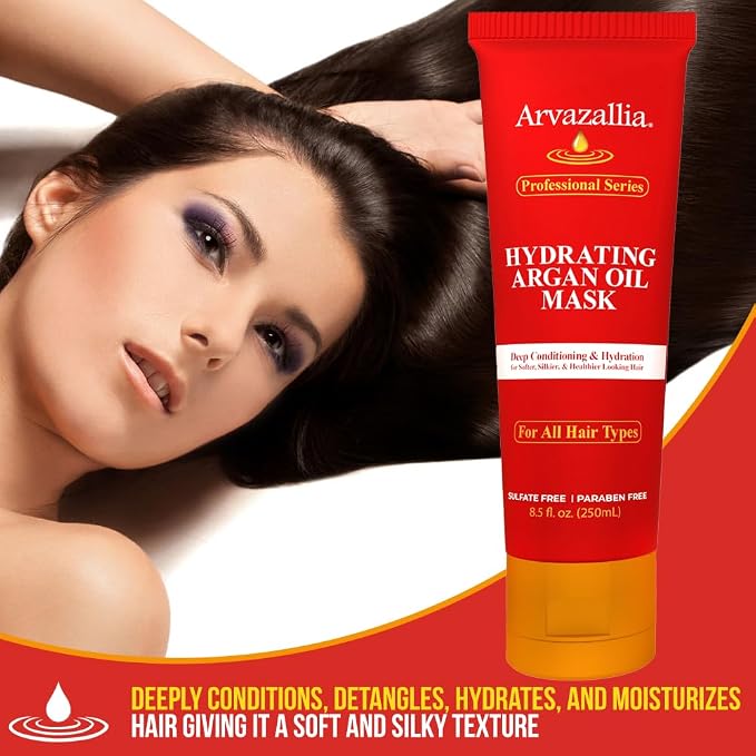 Arvazallia Hydrating Argan Oil Hair Mask and Deep Conditioner - Image 2