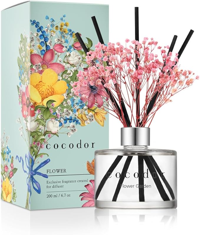 COCODOR Preserved Flower Reed Diffuser/Flower Garden/6.7oz/1Pack / Home by COCODOR