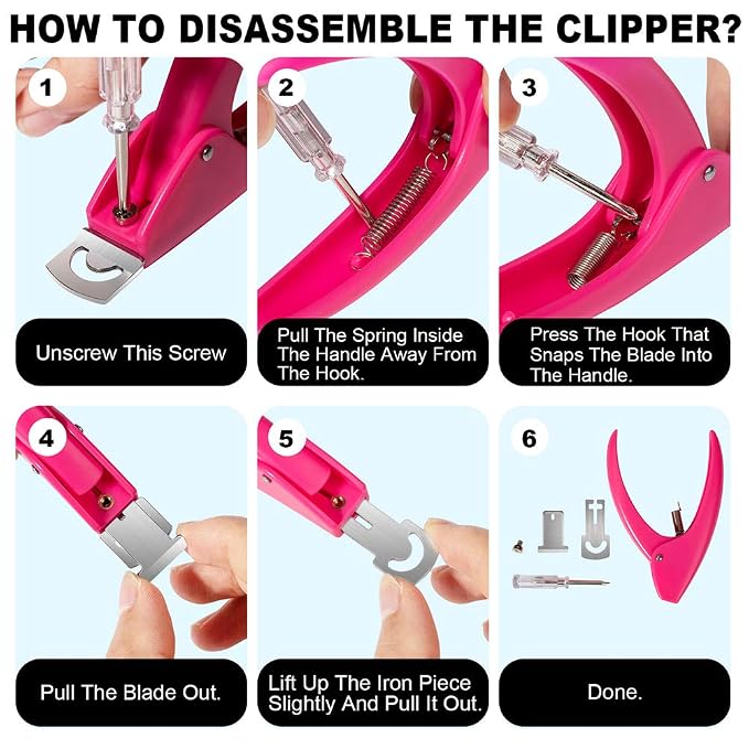 Pink Adjustable Artificial Acrylic Fake Nail False Nail Tip Clipper Cutter - Image 5